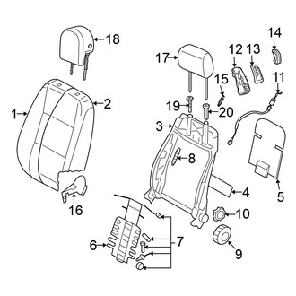 Volkswagen OE - Seats & Tracks - Front Seat Components (Seat Back Components), (2 Doors)