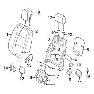 Volkswagen OE - Seats & Tracks - Front Seat Components (Seat Back Components), (4 Doors)