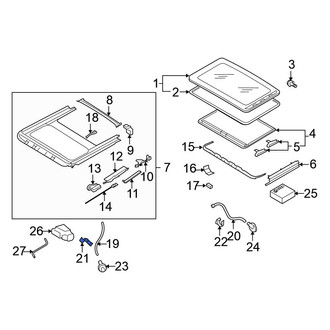 Volkswagen OE - Front Sunroof Drain Hose Clip