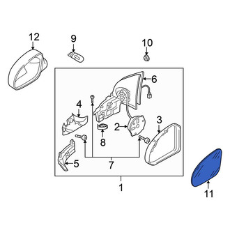 Volkswagen OE - Front Left Door Mirror Glass