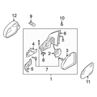Volkswagen OE - Front Door - Outside Mirrors (2 Doors)