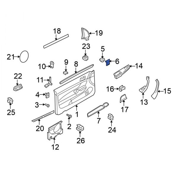 Door Interior Trim Panel Retainer