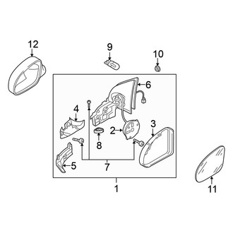 Volkswagen OE - Front Door - Outside Mirrors (4 Doors)