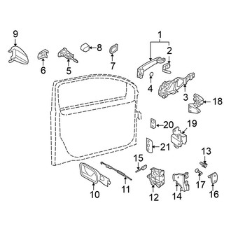 Volkswagen OE - Front Door - Lock & Hardware (4 Doors)