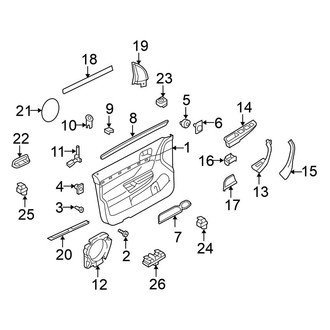 Volkswagen OE - Front Door - Interior Trim (4 Doors)