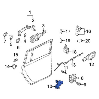 Volkswagen OE - Rear Right Door Lock Rod Cover