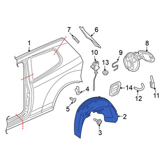 Volkswagen OE - Rear Left Quarter Panel Splash Shield