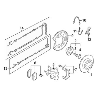 Volkswagen OE - Rear Suspension - Brake Components (260 x 12 mm), (S)