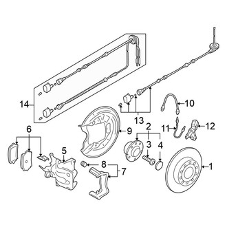 Volkswagen OE - Rear Suspension - Brake Components (286 x 12 mm), (S)