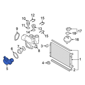 Volkswagen OE - Upper Engine Coolant Thermostat Housing