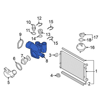 Volkswagen OE - Upper Engine Coolant Thermostat Housing