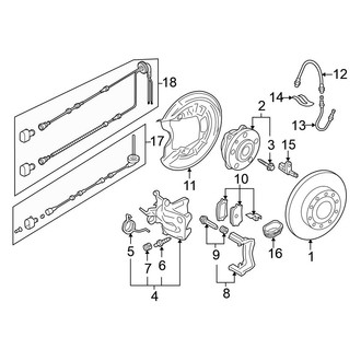 Volkswagen OE - Rear Suspension - Brake Components