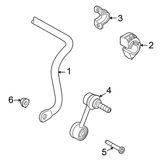 Volkswagen OE - Rear Suspension - Stabilizer Bar & Components