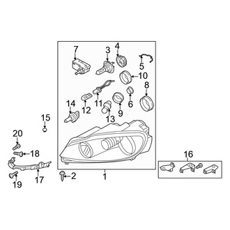 Volkswagen OE - Front Lamps - Headlamps (W/O Directional Beam)