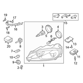 Volkswagen OE - Front Lamps - Headlamps (With Directional Beam)