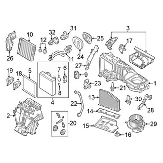 Volkswagen OE - Air Conditioner & Heater - Evaporator & Heater Components (Denso)