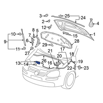 Volkswagen OE - Front Hood Latch