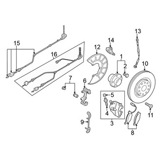 Volkswagen OE - Front Suspension - Brake Components