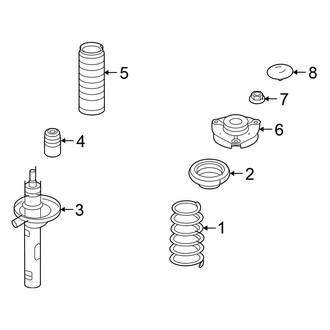 2014 Volkswagen Golf GTI OEM Suspension Parts - Shocks, Struts CARiD
