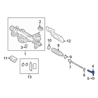 Volkswagen OE - Right Outer Steering Tie Rod End