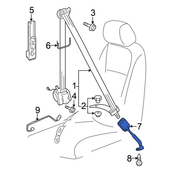 Seat Belt Receptacle