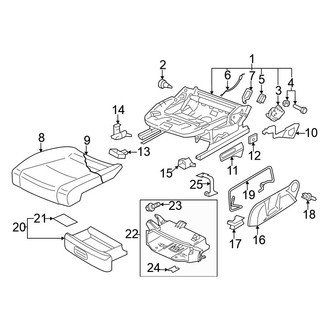 Volkswagen OE - Seats & Tracks - Front Seat Components (Seat Cushion Components)