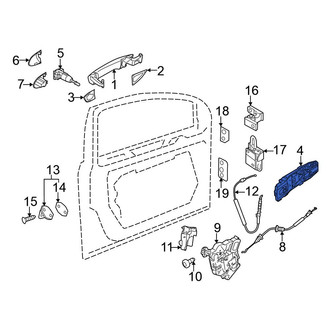 Volkswagen OE - Front Right Exterior Door Handle Base