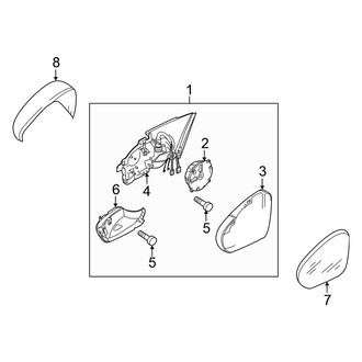 Volkswagen OE - Front Left Door Mirror Housing