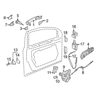 Volkswagen OE - Front Door - Lock & Hardware (4 Doors)