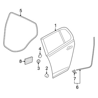 Volkswagen OE - Rear Door - Door & Components (4 Doors)