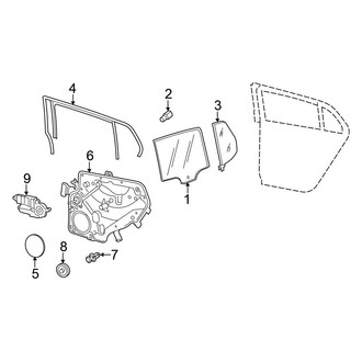 Volkswagen OE - Rear Door - Glass & Hardware (4 Doors)