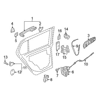 Volkswagen OE - Rear Door - Lock & Hardware (4 Doors)