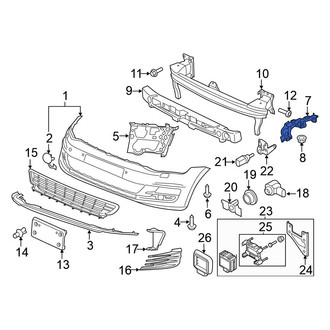 Volkswagen OE - Front Right Bumper Guide