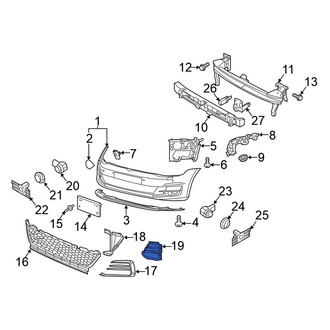 Volkswagen OE - Front Left Grille Molding