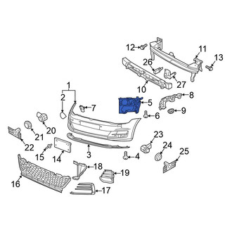 Volkswagen OE - Front Left Bumper Cover Support Rail