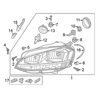 Volkswagen OE - Front Lamps - Headlamps (Halogen)