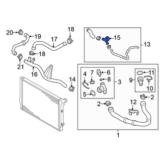 Volkswagen OE - Radiator Coolant Hose Adapter