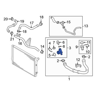 Volkswagen OE - Radiator Coolant Hose Adapter