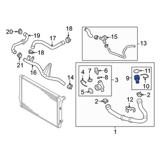 Volkswagen OE - Radiator Coolant Hose Adapter