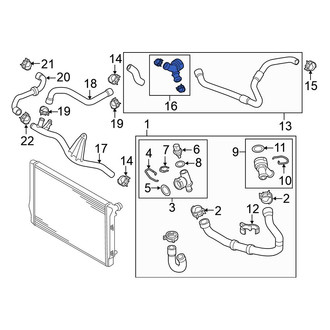 Volkswagen OE - Radiator Coolant Hose Adapter