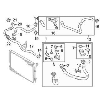 Volkswagen OE - Cooling - Hoses & Lines (Return), (Automatic Dual Clutch Tr)
