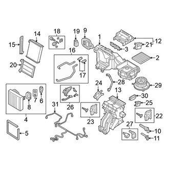 Volkswagen OE - Air Conditioner & Heater - Evaporator & Heater Components (With Climate Control)