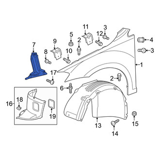 Volkswagen OE - Right Fender Bracket