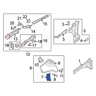 Volkswagen OE - Front Right Fender Apron Reinforcement