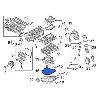 Volkswagen OE - Lower Engine Oil Pan Gasket