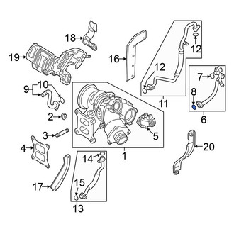Volkswagen OE - Lower Turbocharger Coolant Line O-Ring
