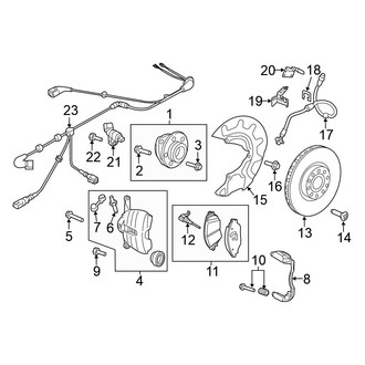 Volkswagen OE - Front Suspension - Brake Components (W/O Performance Brakes)