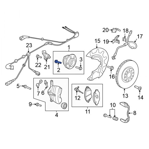 Axle Hub Mounting Bolt