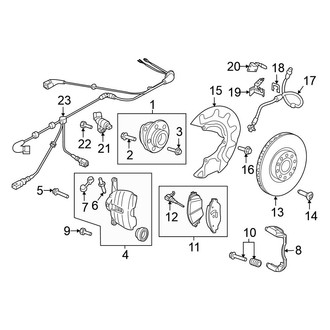 Volkswagen OE - Front Suspension - Brake Components (With Performance Brakes)