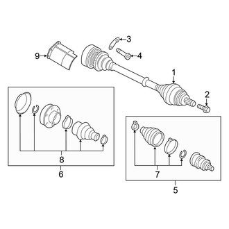 Volkswagen OE - Front Suspension - Drive Axles (Automatic Dual Clutch Tr)